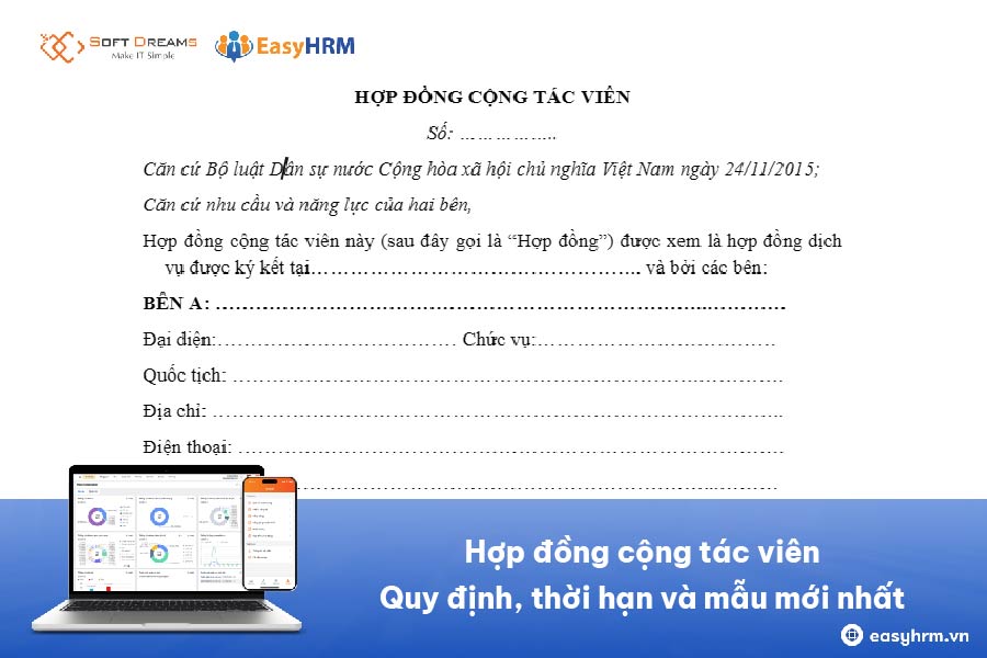 Hợp đồng cộng tác viên: Quy định, thời hạn và mẫu mới nhất