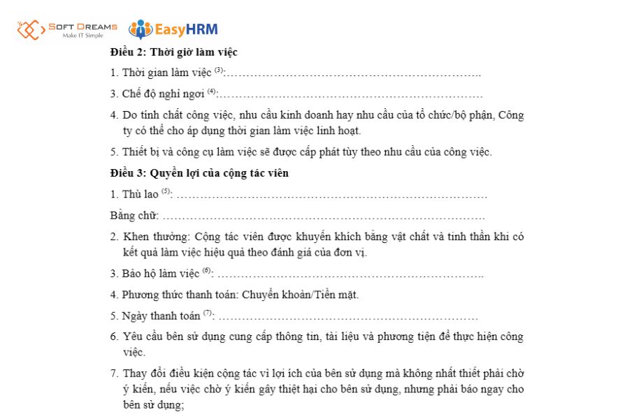 Mẫu hợp đồng cộng tác viên dịch vụ