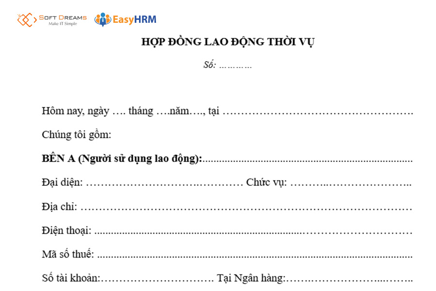 Mẫu hợp đồng lao động tính lương theo giờ mới nhất 2026