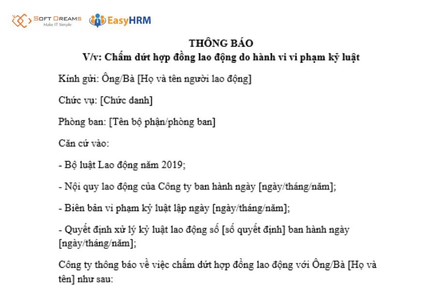 Doanh nghiệp có thể đơn phương chấm dứt hợp đồng trong một số trường hợp