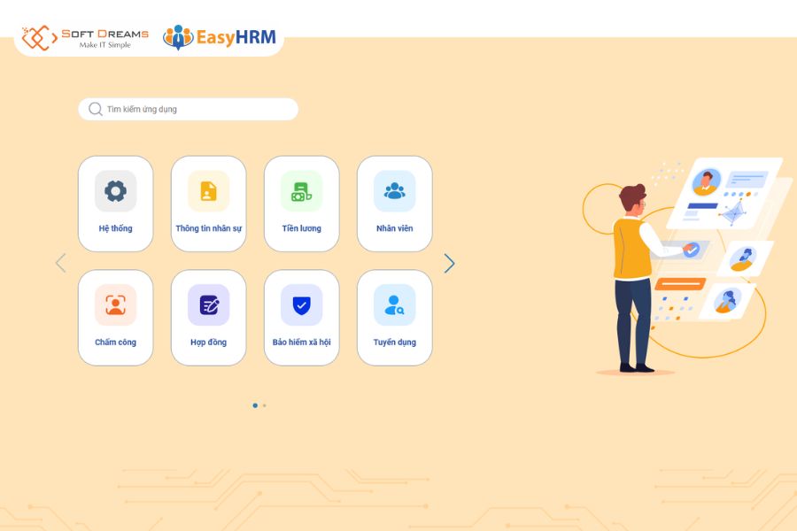 EasyHRM có đầy đủ tính năng quản lý nhân sự