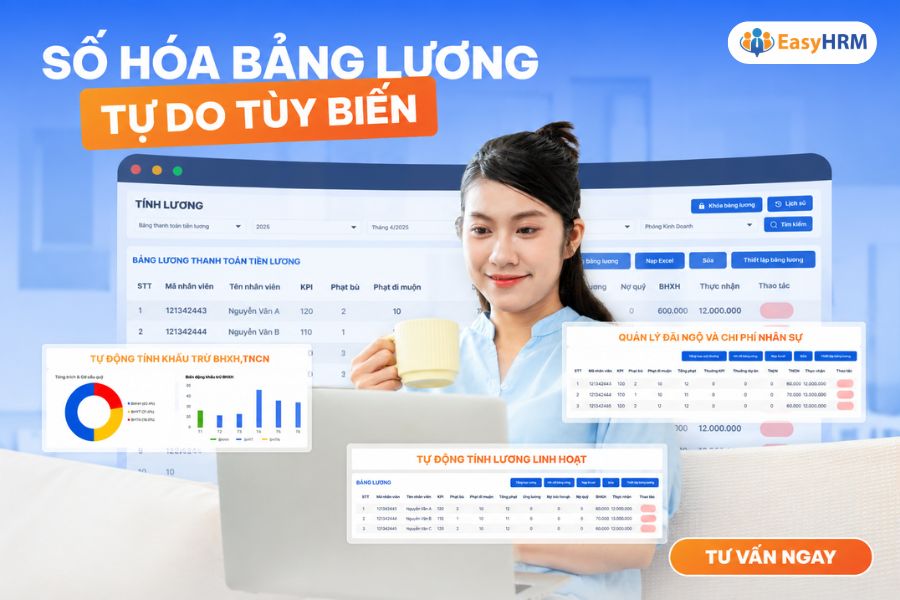 EasyHRM – Phần mềm quản lý lương thưởng cho doanh nghiệp