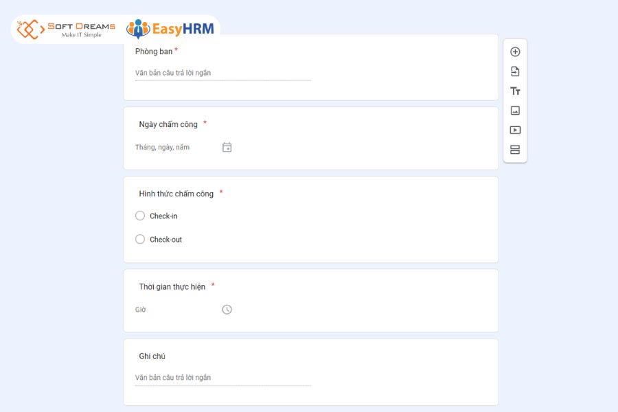 Mẫu check-in check-out hàng ngày
