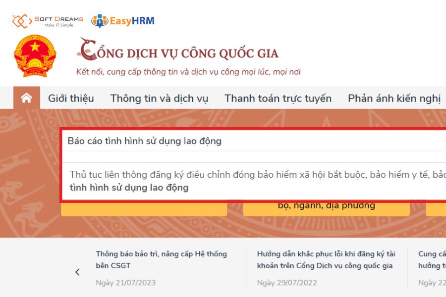 Ưu tiên nộp online qua Dịch vụ công