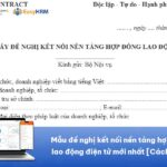 Mẫu đề nghị kết nối nền tảng hợp đồng lao động điện tử mới nhất [Cách điền]
