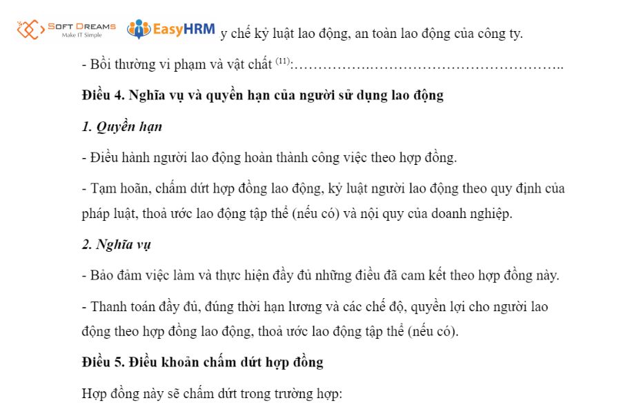 Mẫu hợp đồng lao động thời vụ 3 tháng