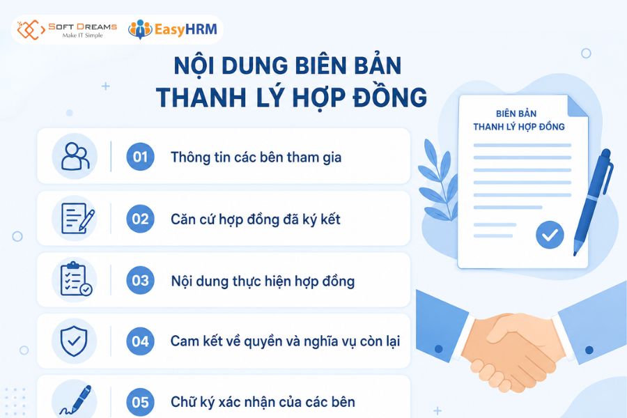 Nội dung biên bản thanh lý hợp đồng