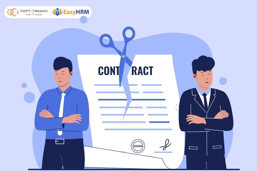Phân biệt với chấm dứt hợp đồng lao động