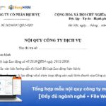 Tổng hợp mẫu nội quy công ty mới nhất (Đầy đủ ngành nghề + File Word)