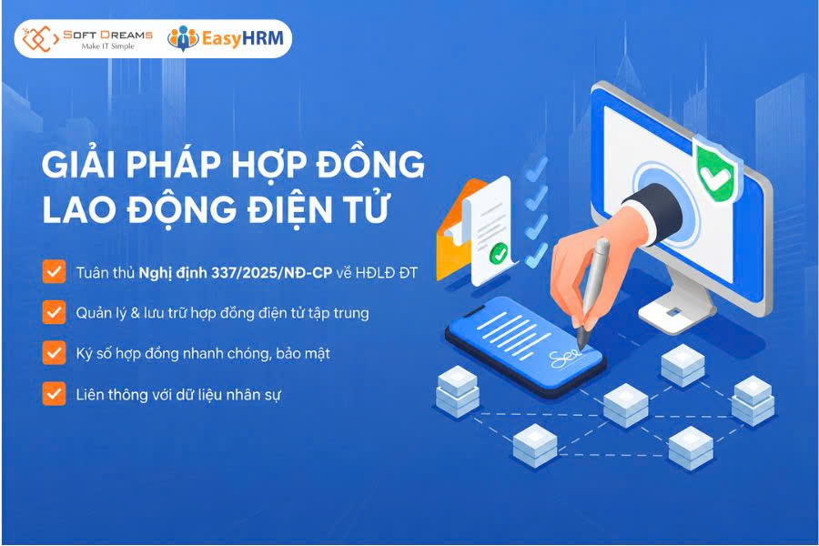 EasyHRM - Phần mềm hợp đồng lao động điện tử giá rẻ, chuẩn pháp lý