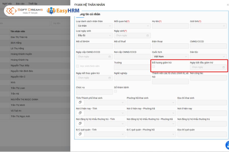 EasyHRM giải pháp quản lý thông tin nhân sự