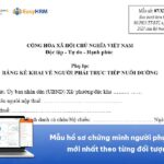 Hồ sơ chứng minh người phụ thuộc giảm trừ gia cảnh mới nhất