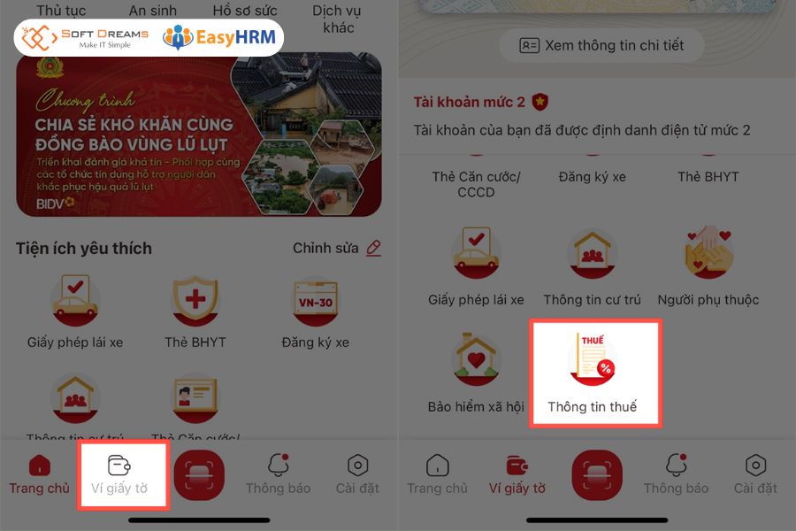 Tra mã số thuế cá nhân trên VNeID
