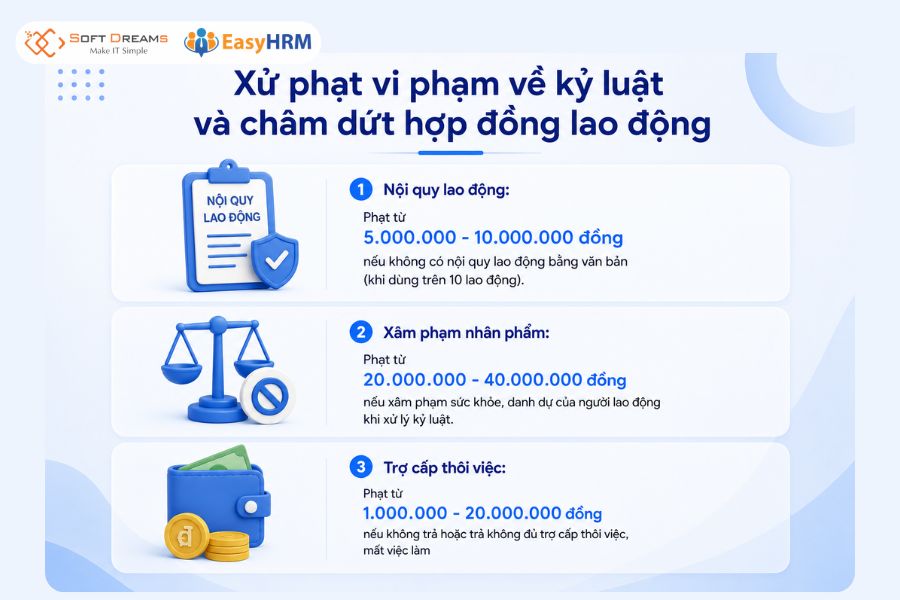 Xử phạt vi phạm về kỷ luật và chấm dứt hợp đồng lao động