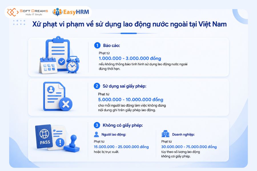 Xử phạt vi phạm về sử dụng lao động nước ngoài tại Việt Nam