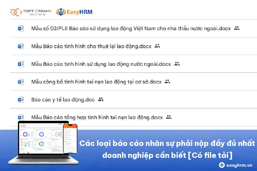 Các loại báo cáo nhân sự phải nộp đầy đủ nhất doanh nghiệp cần biết