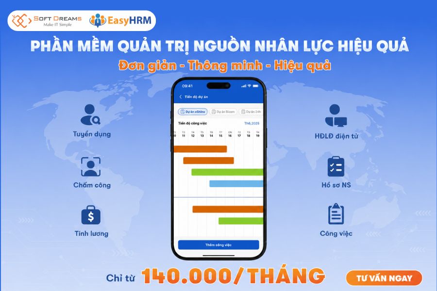EasyHRM – Phần mềm quản lý nhân sự toàn diện