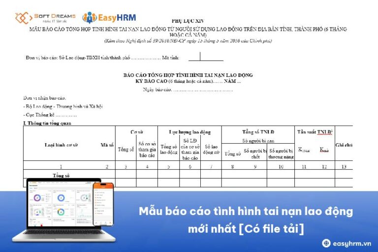 Mẫu báo cáo tình hình tai nạn lao động mới nhất [Có file tải]