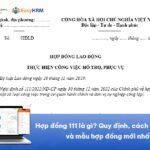 Hợp đồng 111 là gì? Quy định, cách tính lương và mẫu hợp đồng mới nhất