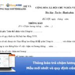 Thông báo trả chậm lương: Mẫu mới nhất và quy định cần biết