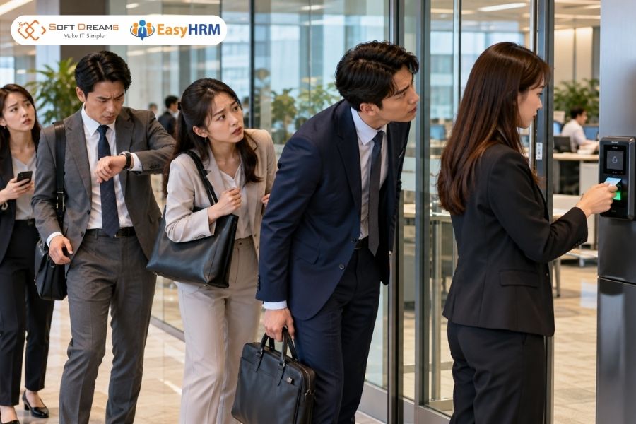Chấm công nhanh, không tốn thời gian chờ máy chấm công