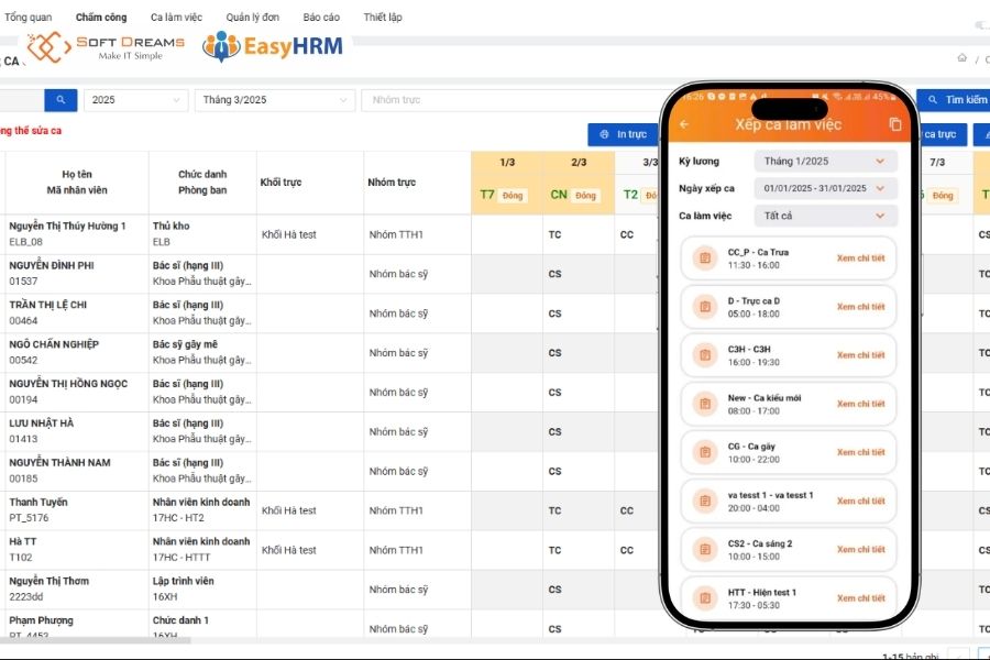 Quản lý và phê duyệt tăng ca nhanh chóng với EasyHRM