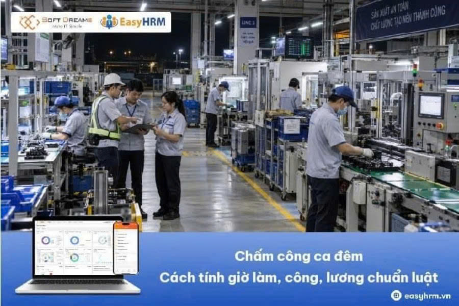 Chấm công ca đêm: Cách tính giờ làm, công, lương chuẩn luật